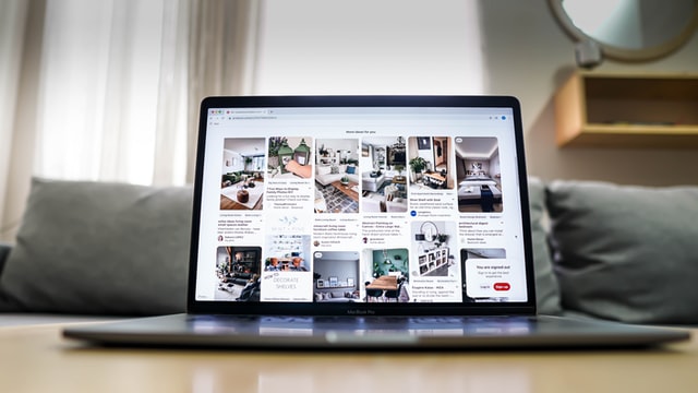 pinterest on the laptop
